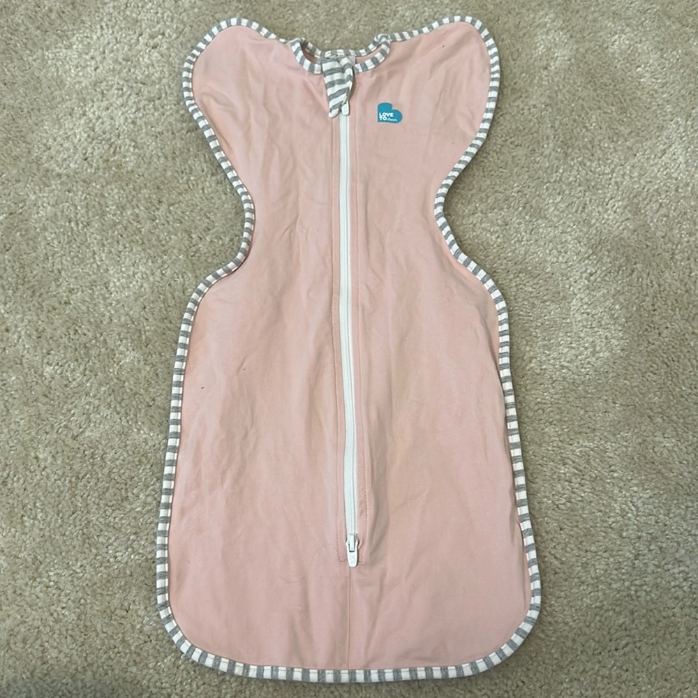NWOB Love to Dream Pink and Gray Sleep Sack size NB